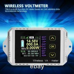0-50A DC 0400V Wireless LCD Digital Combo Panel Volt Amp Power Watt Meter UF