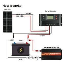 100 Watt 12 Volts Mono Solar Kit with 30Amp PWM Charge Controller