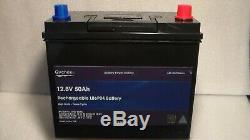 12 Volt 50Ah Lithium (LifeP04) Deep Cycle Battery Free 10 Amp Charger