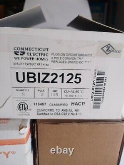1 Connecticut / Zinsco 125 Amp 120/240 Volt 2-Pole Thin Circuit Breaker UBIZ2125
