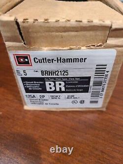 1 NEW Cutler Hammer BRHH2125 125 Amp, 240 Volt 2P 42K Circuit Breaker