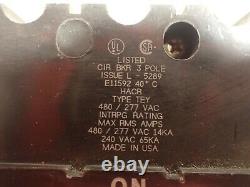 1 New GE TEY350 3 pole 50 amp 480 volt TEY bolt on Circuit Breaker
