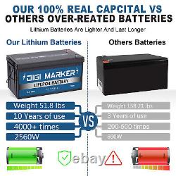 24Volt 100amp hour Lithium Battery LiFePO4 Deep Cycle 2.56KWh For Solar off-grid