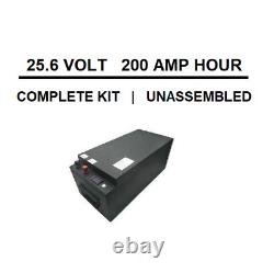 24 Volt 200 Amp Hour LIFEP04 Lithium Battery Kit New Unassembled 25.6V