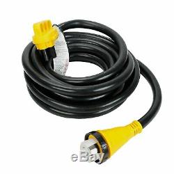 25 Feet 50 Amp RV Power Cord Wire Rain Proof Twist 125/250 Volt Lock Connector