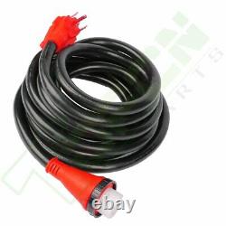 25 Feet 50 Amp RV Power Cord Wire Rain Proof Twist 125/250 Volt Lock Connector