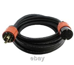 25ft 30 Amp 3-Phase 250 Volt NEMA L15-30 Industrial Extension Cord by AC WORKS