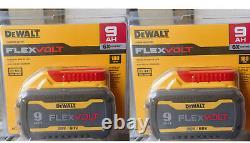 2 PACK DEWALT DCB609-2 FLEXVOLT 20V 60V MAX 9 Ah Li-Ion Battery New in Pack