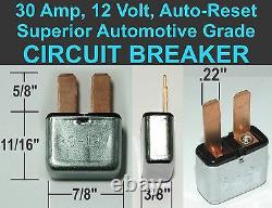 30A 12V CIRCUIT BREAKER 30 Amp 12 Volt Automotive GM General Motors blade fuse