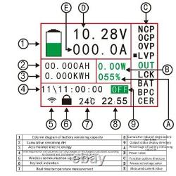 3X Wireless Battery Monitor Meter DC 120V 300A VOLT AMP AH SOC Residual Capacity U6
