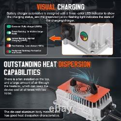 48 Volt 18 Amp Golf Cart Battery Charger 3-Pin Round Plug for Club Car IP67