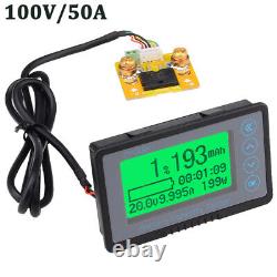 50-500A Battery Capacity Tester Volt & Amp Indicator Coulometer Coulomb Counter