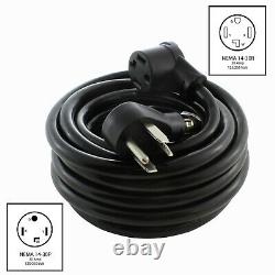 50ft 30 Amp 250 Volt NEMA 14-30 4-Prong Dryer Extension Cord by AC WORKS