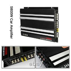 5800W 4 Channel Auto Car SUV Amplifier Stereo Audio Speaker Amp For Subwoofer