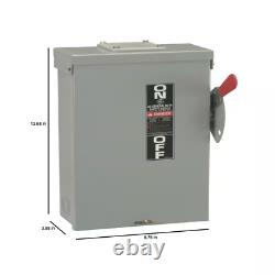 60 amp 240-volt fusible outdoor general-duty safety switch nema enclosure new