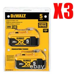 6 PCS DEWALT DCB205 20V Max XR 5.0Ah Li-ion Power Tool Battery Original genuine