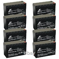 8 Pack 12Volt 7.2Amp Hour Sealed Lead Acid AGM VRLA Rechargeable Batteries
