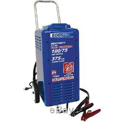 Associated Battery Charger 6/12 Volt, 100/75 Amp Charge, 375 Amp Crank Assist