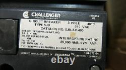 Challenger SJD-3-C-400, 400 Amp, 240 Volt, 3 Pole, Circuit Breaker -NEW