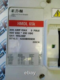 Cutler Hammer HMDL3800F, 800 Amp TRIP, 600 Volt, 3 Pole, Red, Breaker- NEW-S