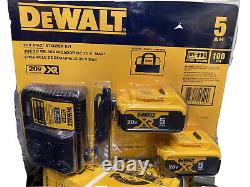 DeWalt DCB205-2CK 20 Volt 5 Amp Starter Kit BatteriesDCB115 Charger Bag DCB205-2