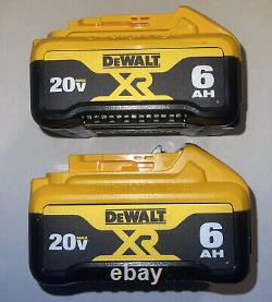 DeWalt DCB206 20V 20 Volt 6 Amp Hour Lithium Ion Battery Extended Run 2-Pack XR