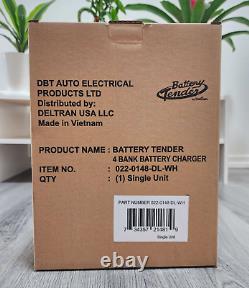 Deltran Battery Tender 4 Bank Battery Charger and Maintainer, 12 Volt 1.25 AMP