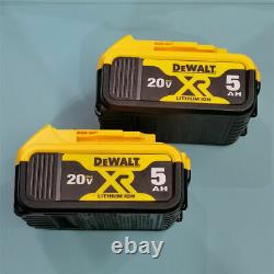Dewalt 2 Pack DCB205 20 volt Lithium 5.0 amp battery New DCB205-2 Fast Shipping