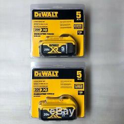 Dewalt 2 Pack DCB205 20 volt Lithium 5.0 amp battery New in Package DCB205-2