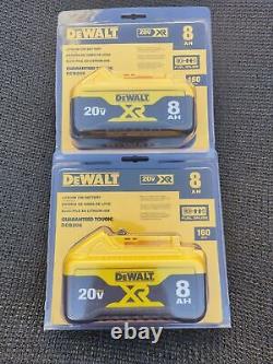 Dewalt Lot of 2 DCB208 20 volt Lithium 8.0 amp battery New w fuel gage DCB208-2