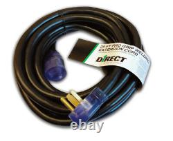 Direct 25' 220 Volt 50 Amp Heavy Duty 8/3 Welder Extension Cord with Outlet & Plug