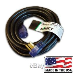 Direct 50' 220 Volt 50 Amp Heavy Duty 8/3 Welder Extension Cord with Outlet & Plug