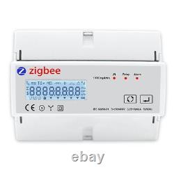Energy Meter Electric Consumption 3 Phase Din Rail Voltmeter Volt Amp Kwh 80A