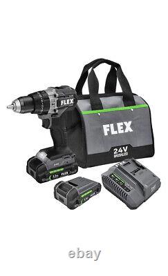 FLEX 1/2-in 24-volt-Amp Brushless Cordless Hammer Drill (2-Batteries Incl.)
