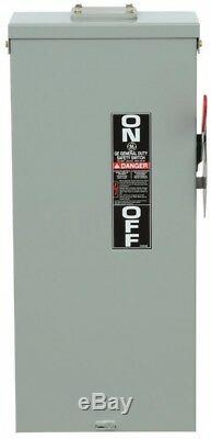 Fusible Outdoor General-Duty Safety Switch Disconnect 2 Pole GE 100 Amp 240-Volt