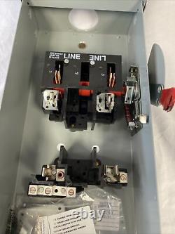 GE 100 Amp 240-Volt Indoor Safety Switch TG3223R New Open Damaged Handle