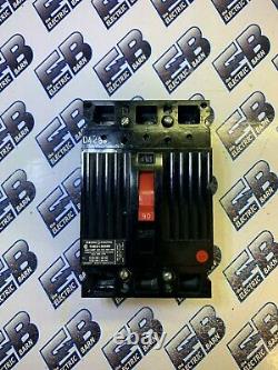 GE THED136090, 90 Amp, 600 Volt, 3 Pole, BLACK, Circuit Breaker NEW
