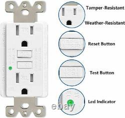 GFI GFCI Outlet 15Amp 125-Volt Tamper Resistant Receptacle with Plate 30Pack NEW