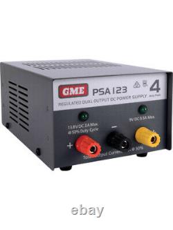 GME 12 Volt Regulated 4 Amps Power Supply For Home Base Uhf Radio Setups(PSA123)