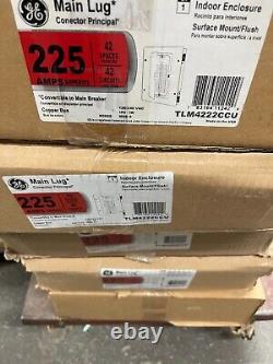 Ge. Main Lug. 225a. 42 Space. Indoor Enclosure. Copper Bus. Tlm4222ccu. 120/240v. 1ph3w