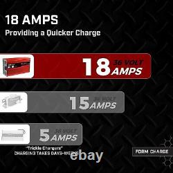 Golf Cart 18 AMP EZGO TXT Portable Battery Charger for 36 Volt -D Style Plug