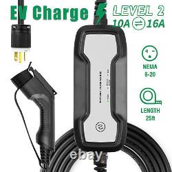 Home Electric Car Vehicle Charger EV 220V 10A/16Amp Level2 EVSE J1772 plug 6-20P