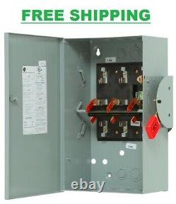 Hook-Stick Operation Safety Switch Double Throw GE 60 Amp 240 Volt Lockable 3POS