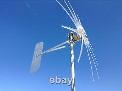 Invisible GHOST Wind turbine HIGH AMP 1100W 10 Clear props WithHP PMA 48 Volt AC