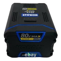 Kobalt 80v 2.5 Ah Max Lithium-ion Battery KB2580-06 Quick Charge 80 Volt 2.5 Amp