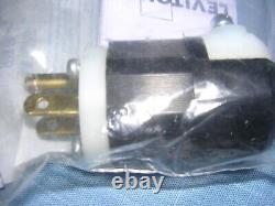 Leviton 5266-C Straight Blade Plug 15Amp 125Volt NEMA 5-15P B&W (Qty. 13) New