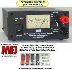 MFJ 4230MVP 30 AMP Switching Power Supply With Meter, 4-16 Volts & Powerpoles