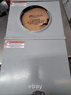 MILBANK METER BASE 20AMP 600VOLT NEW 8-JAWS WithTEXT SWITCH