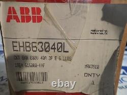 NEW ABB EHB63040L 40 amp 3 pole 600 volt 35kA@480v Circuit Breaker