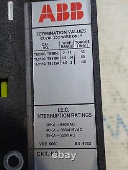 NEW ABB EHB63040L 40 amp 3 pole 600 volt 35kA@480v Circuit Breaker